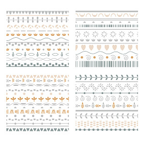 图案画笔，装饰元素。分离图片
