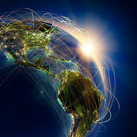 主要航线在中美洲