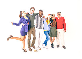 白色背景上的人图片