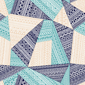 无缝的部落模式。几何装饰手绘