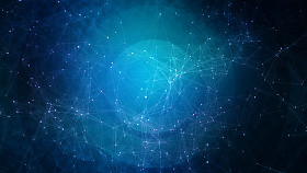 抽象的蓝色技术、 商业或科学背景