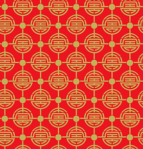 红色和金色的中国模式图片