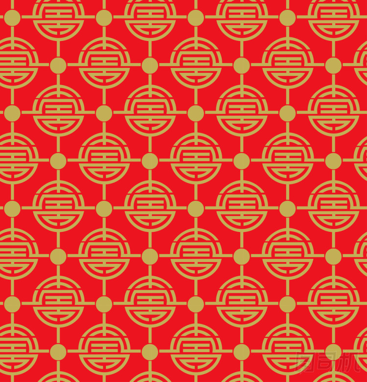 紅色和金色的中國(guó)模式圖片