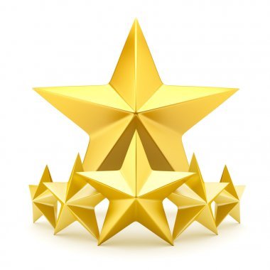 闪闪发光的金色的星星图片