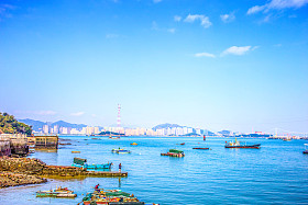 鼓浪屿码头日落风景图片
