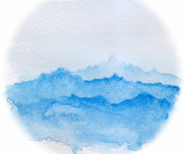 簡單的水彩抽象景觀圖片