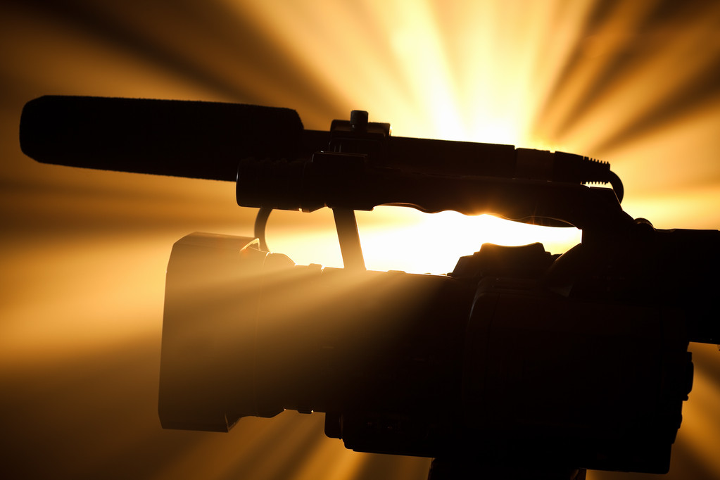 专业摄像机的侧面影像 专业摄像机的侧面影像