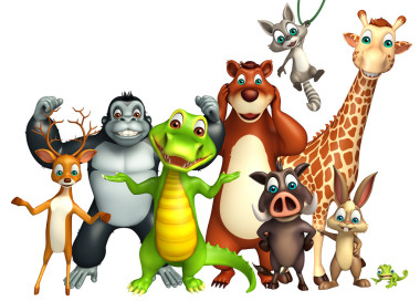 野生動(dòng)物集合的組圖片