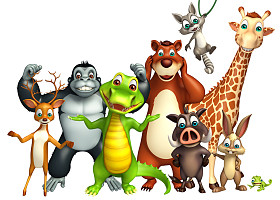 野生动物集合的组图片