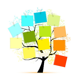为您的设计贴纸艺术树图片