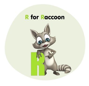 浣熊與字母表圖片