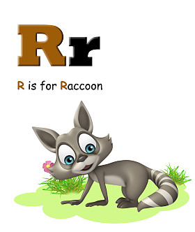 浣熊与字母表图片