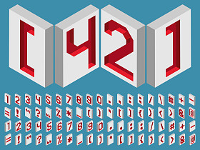 数字和标点符号等距.照片