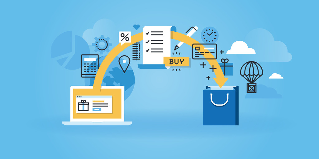 电子商务的平面设计网站横幅