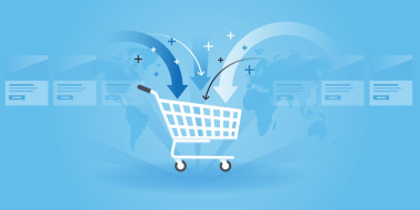 平面线设计网站横幅购物，产品订单，添加到购物车