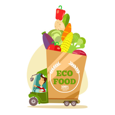 生态食品送货车