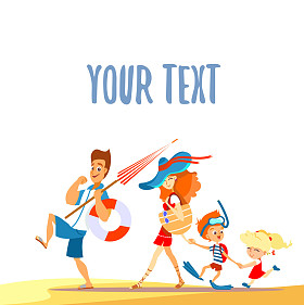 家庭享受暑假图片