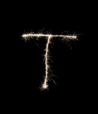 字母 T 黑色背景上孤立图片 字母 T 黑色背景上孤立图片