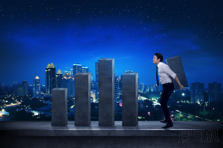 亞洲商人起重圖塊圖片