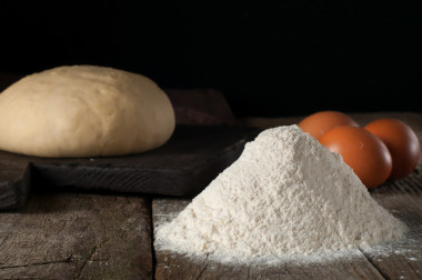 少數幾個小麥面粉特寫