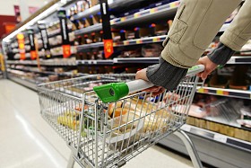 超市通道视图照片