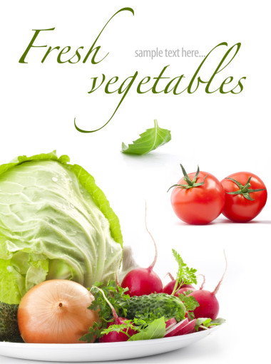 新鮮蔬菜的一套照片