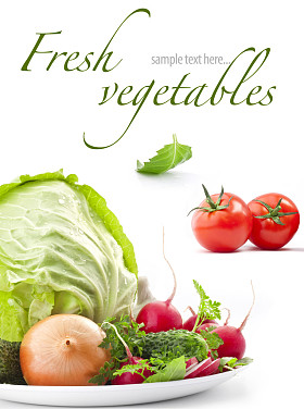 新鲜蔬菜的一套照片