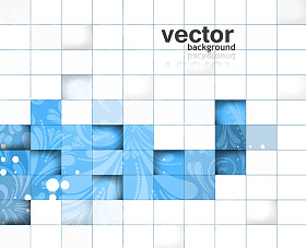 抽象擦花马赛克蓝色多彩背景矢量