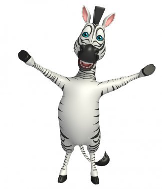 有趣的斑馬卡通人物