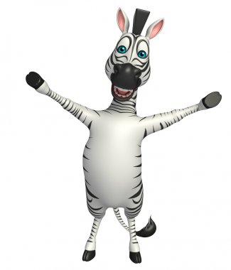 有趣的斑马卡通人物