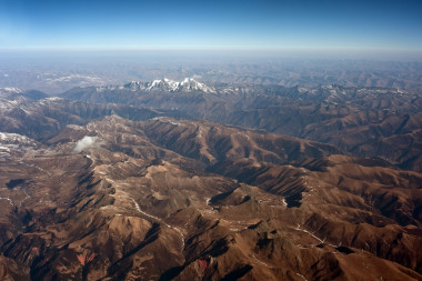 航拍、 喜马拉雅横断山脉