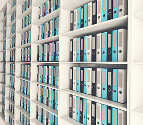 货架存档文件夹。3d 图像图片