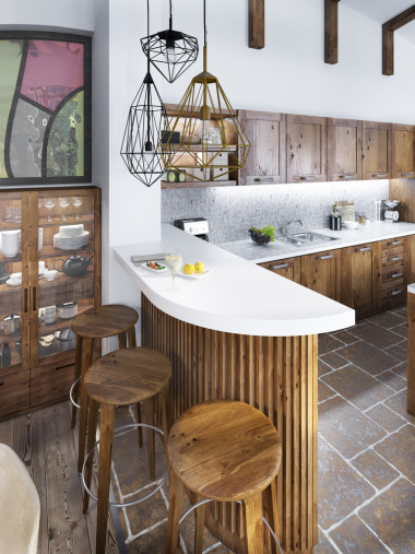 廚房閣樓風(fēng)格的吧臺(tái)