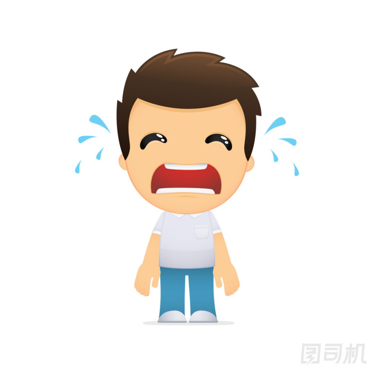 可愛的卡通休閑男人