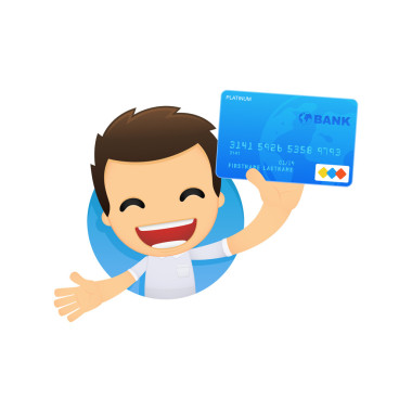 可愛的卡通休閑男人