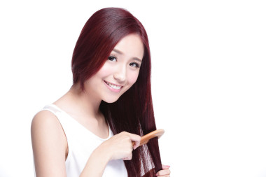 健康头发的女人图片