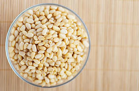 带壳的松仁照片