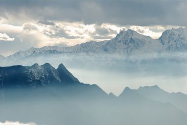 四川省、 高原湖泊、 mani 瓦礫