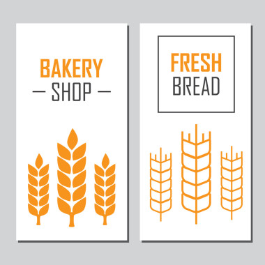 手绘面包水平横幅