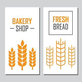 手绘面包水平横幅