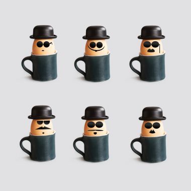 早餐雞蛋字符與胡子