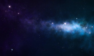 藍色和紫色星云照片