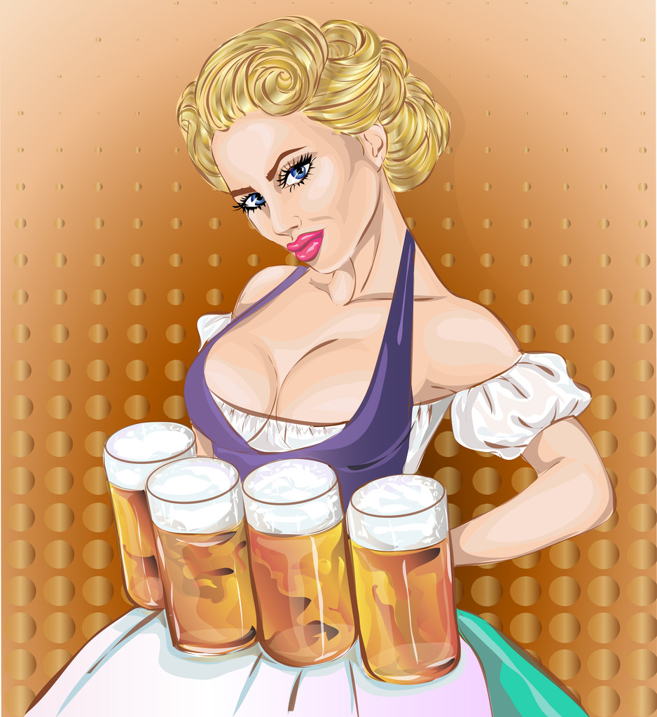 与啤酒啤酒节炙手可热的女人