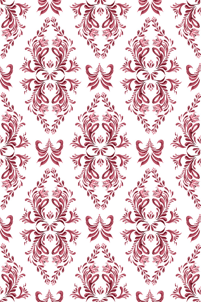 抽象优雅无缝图案与花卉背景