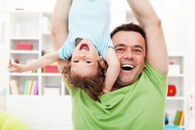 与父亲的快乐和有趣的时间