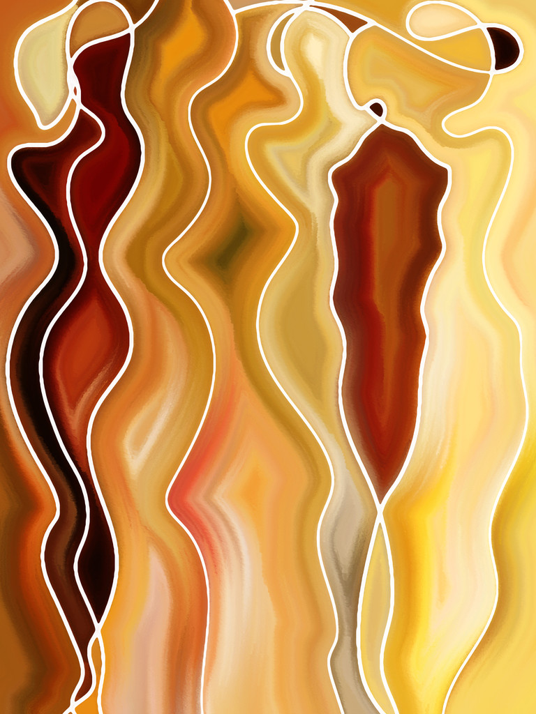 女性的曲线背景照片