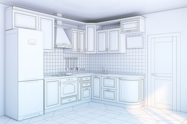 廚房的藍(lán)圖圖片