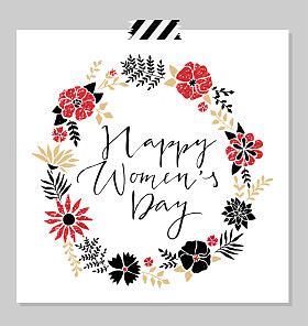 妇女节快乐一天卡 