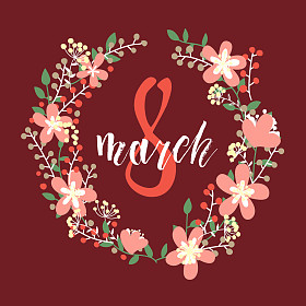 3 月 8 日卡设计