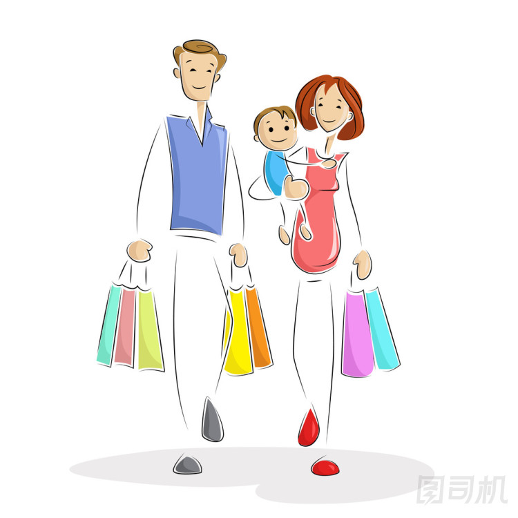 購物的家庭